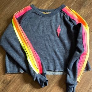 Aviator nation cropped hoodie worn once